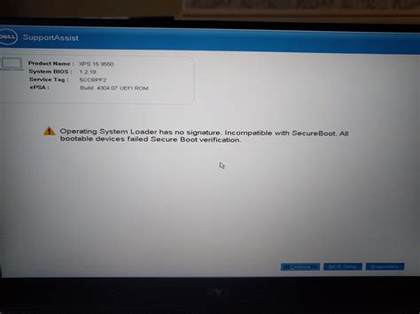 xpsjas|‎operating system loader signature not found in SecureBoot  .